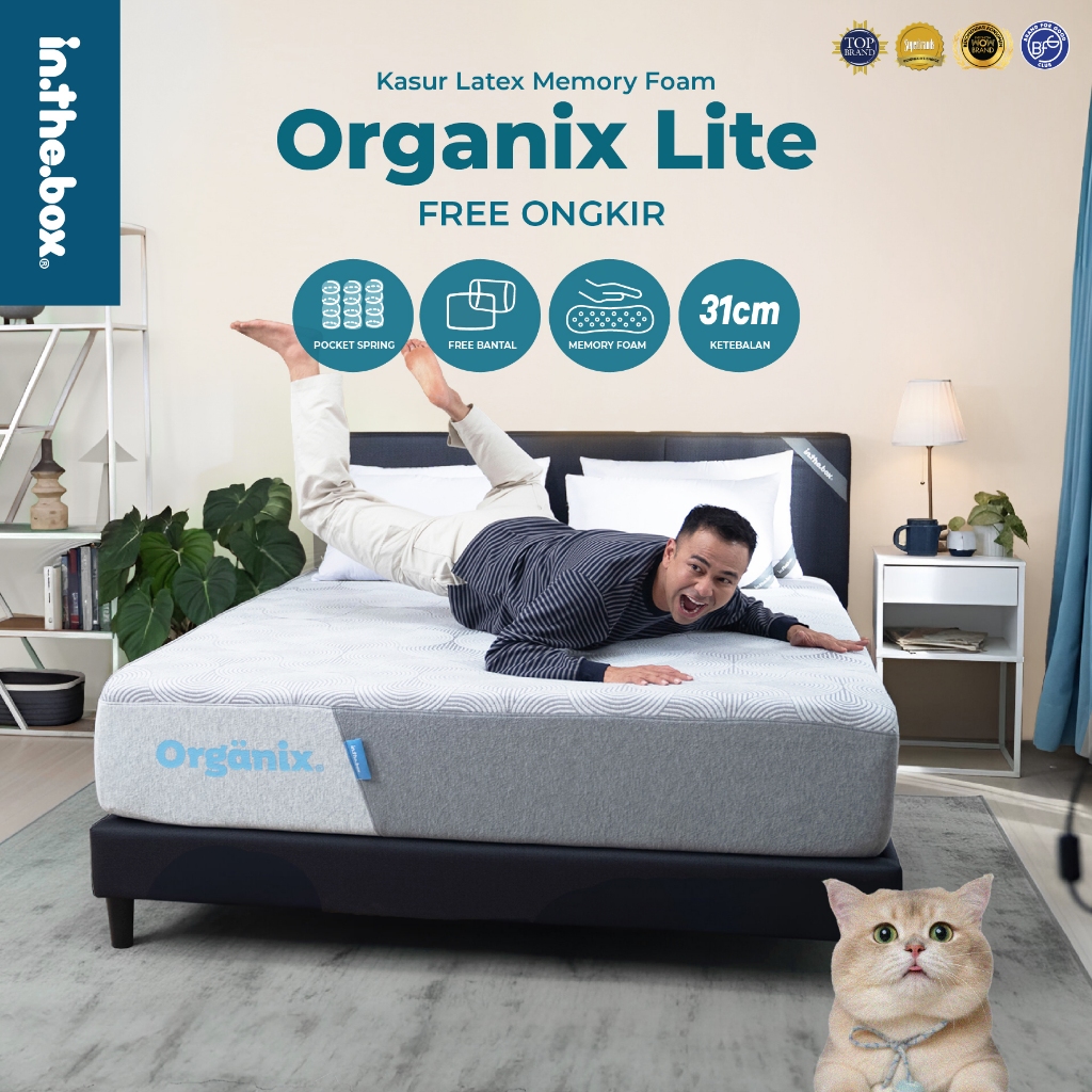 Kasur Latex Spring Bed IN THE BOX ORGANIX LITE