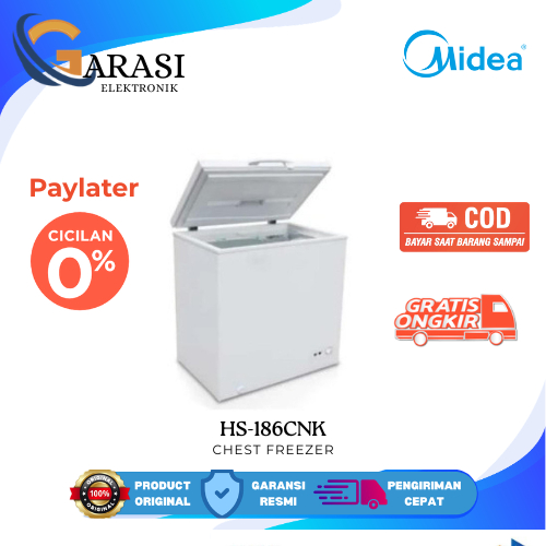Midea Chest Freezer HS-186CNK (149L) HS 186 CNK Garansi resmi