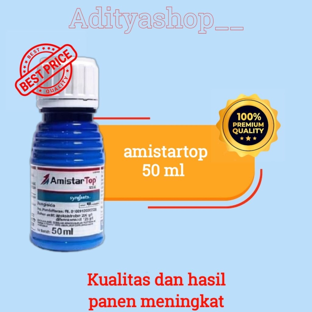 Amistartop 50ml Fungisida Sistemik Original | Obat Jamur Tanaman Padi, Cabai, Sayur & Buah | Anti Bu