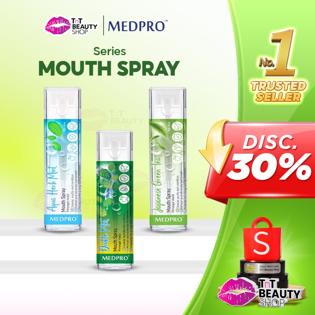 Medpro Mouth Spray 12ml Penyegar Bau Mulut Dengan Ekstrak Mint Menyegarkan | TnT Beauty Shop