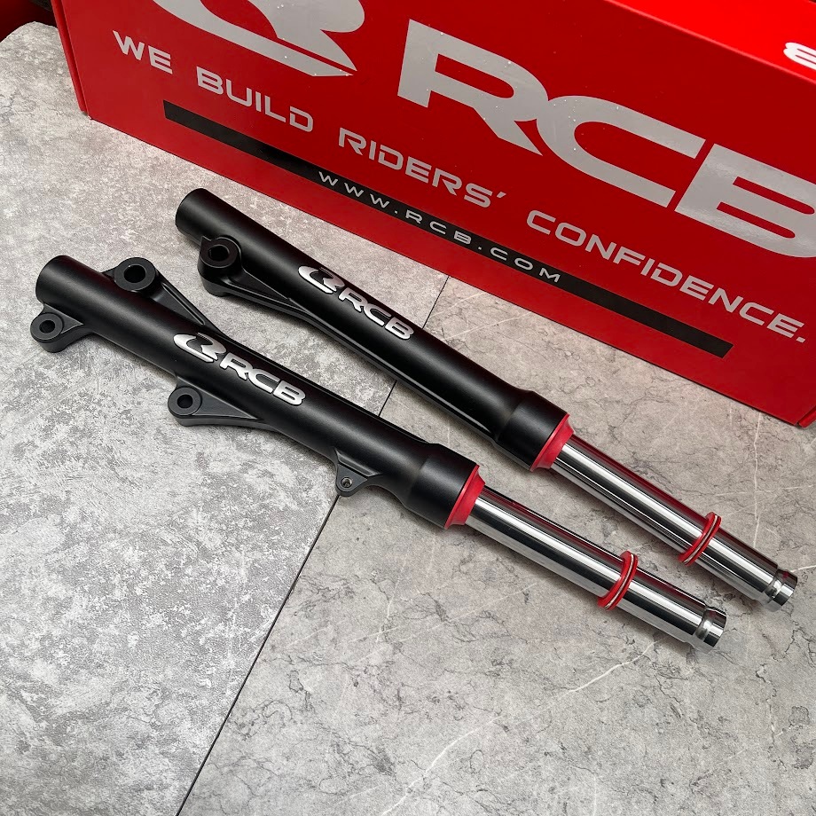 Shock Depan RCB FE Beat Vario 150 / 125 26mm Front Fork hitam RCB  Allumunium Alloy Premium.