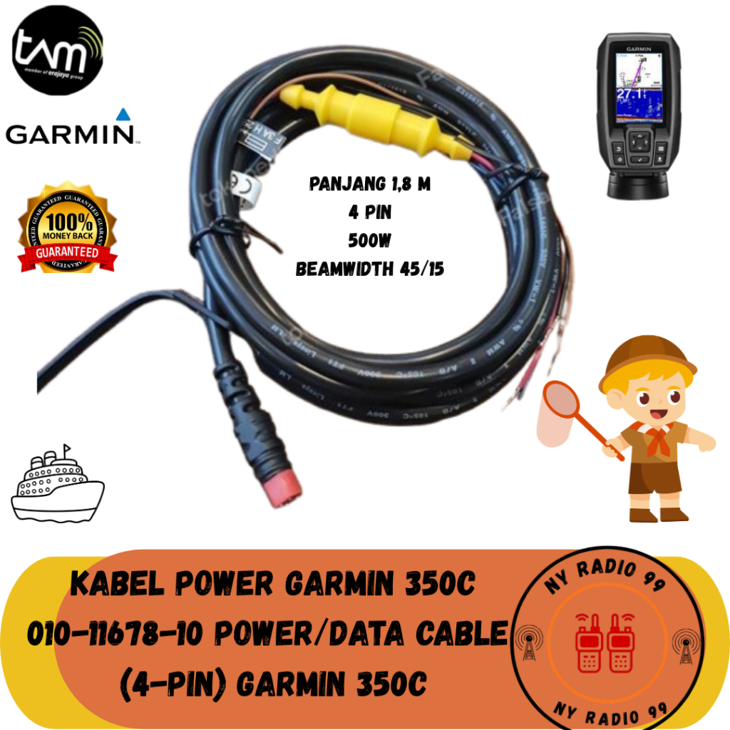 Kabel power garmin 350 fish finder 350c P/N 010-12199-04