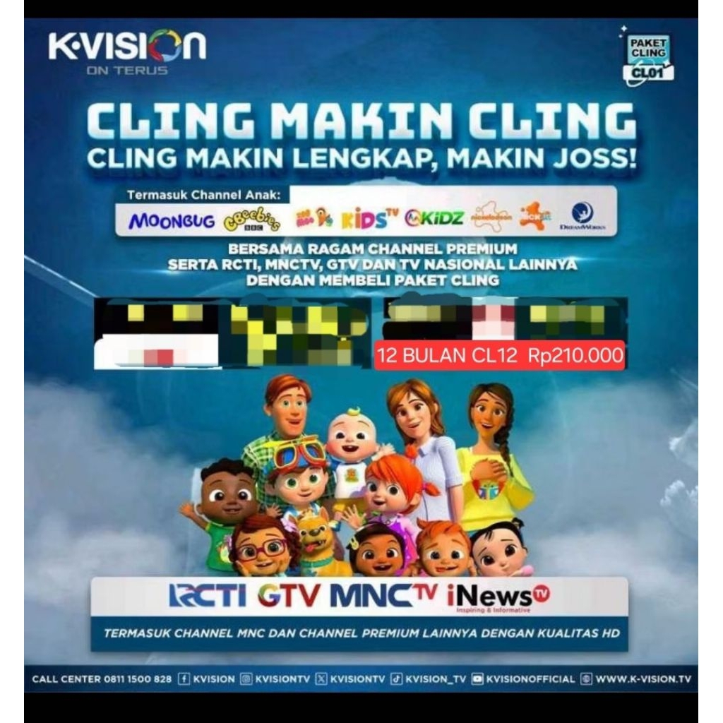 PROMO PAKET CLING K vision Promo  12 bulan bonus BEIN SPORT
