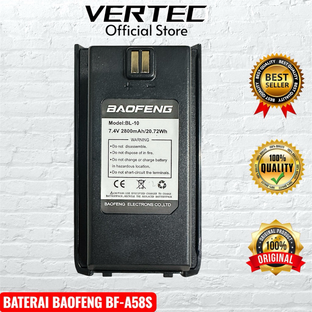 Baterai HT Baofeng BF-A58S 2800mAh Original Asli Compatible SCOM UV7R Pro UV7RPro Pofung Firstcom FC