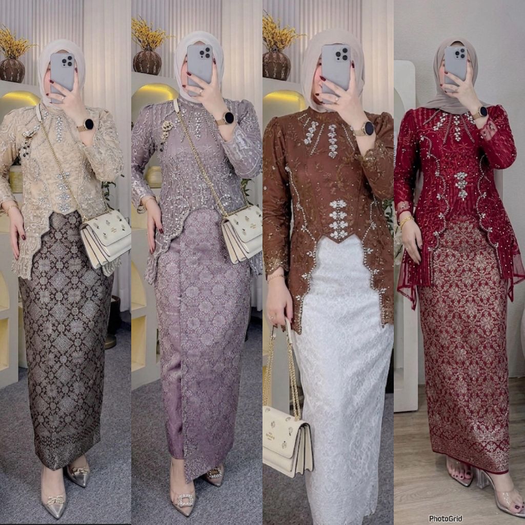 KEBAYA TILLE MUTIARA| KEBAYA MEDAN MURAH |KEBAYA BROKAT PREMIUM | KEBAYA MEDAN MURAH | STELAN KEBAYA
