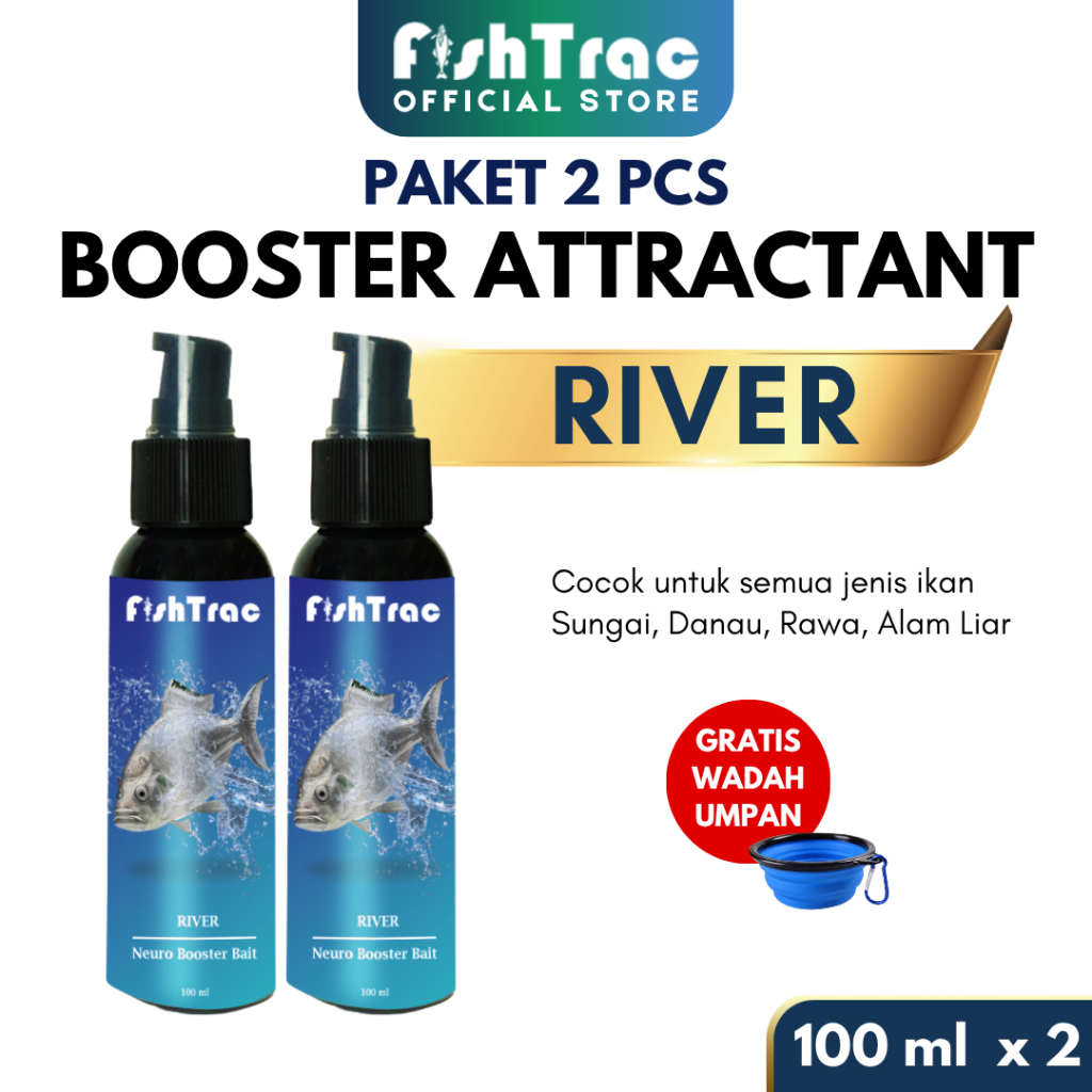 Fishtrac River 2pcs Essen Mancing Ikan Sungai Rawa Danau - 100ml