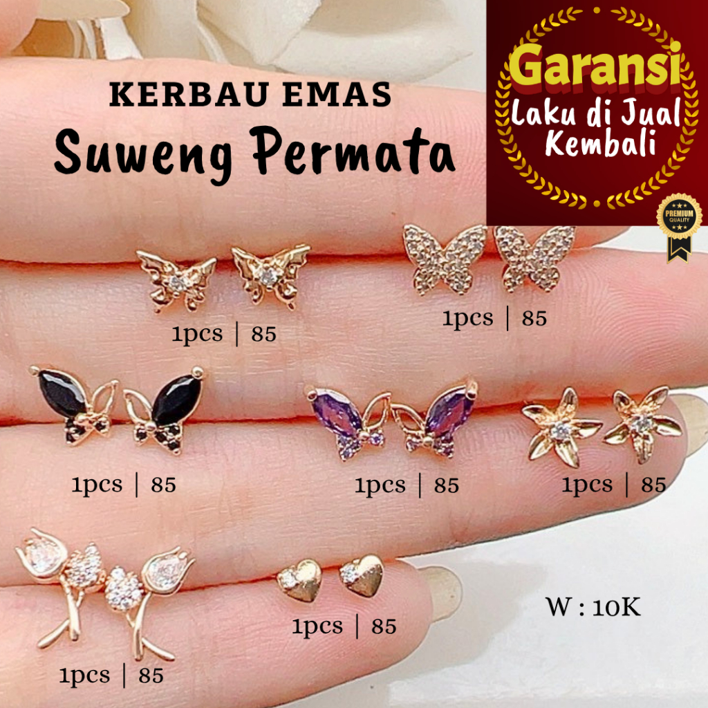 EL Suweng Permata Warna 10K Kerbau Emas