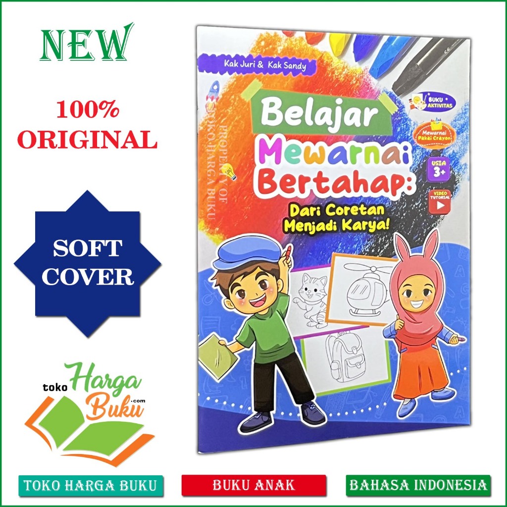Foto Belajar Mewarnai Bertahap dari Coretan Menjadi Karya Usia 3+ Buku Aktivitas Anak - Intan Cemerlang