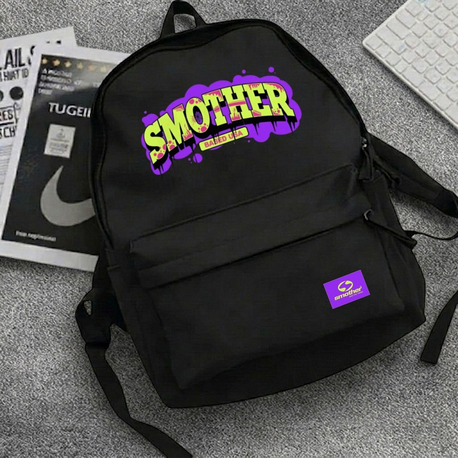 Tas Ransel Pria Smother Simple - Backpack Distro Keren untuk Sekolah, Kuliah & Kerja