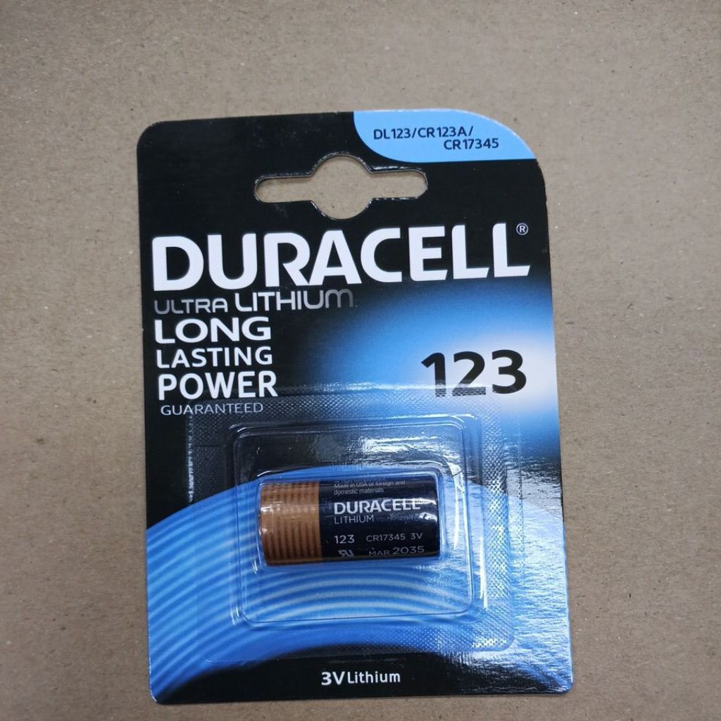 baterai duracell cr123 3volt lithium original