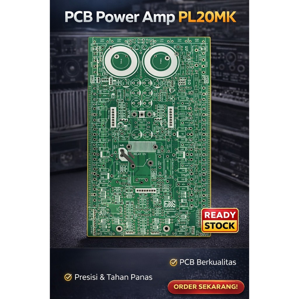 PCB AMPLIFIER PL20MK TD 3U 20CM