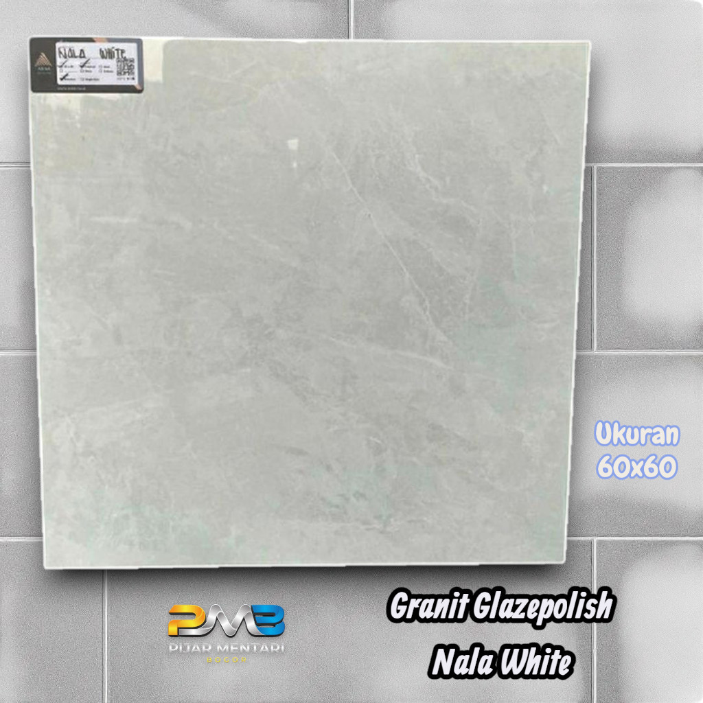 Granit Glazepolish Lantai Dinding NALA WHITE 60x60 ARNA