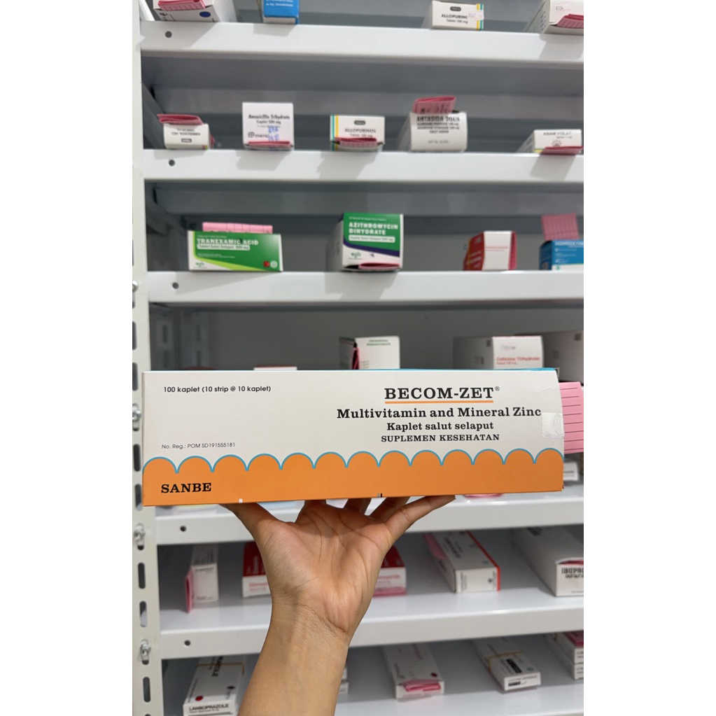 BECOM-ZET Multivitamin Tablet dengan Zinc untuk Daya Tahan Tubuh