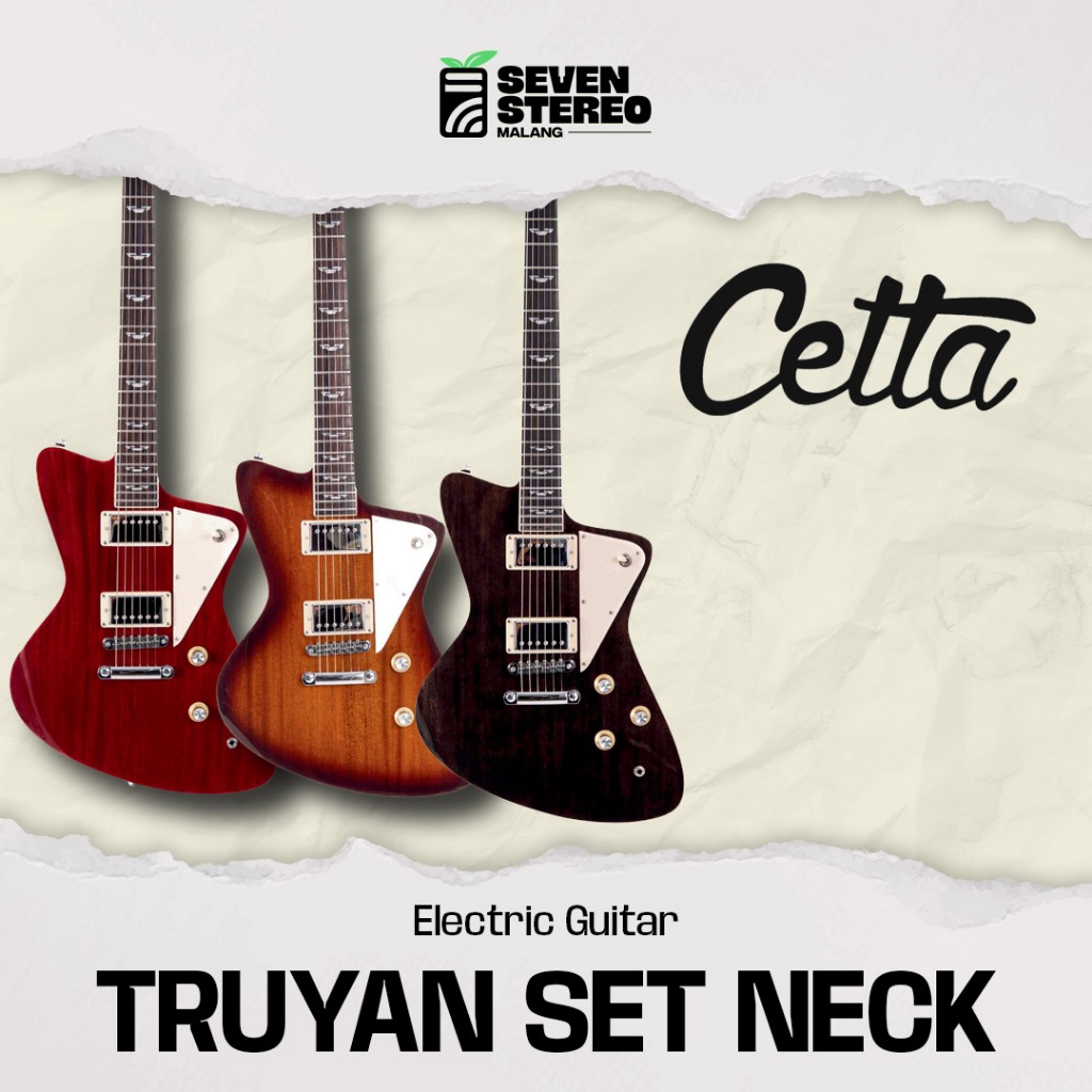 Cetta Trunyan LE Set Neck Electric Guitar – Gitar Elektrik Humbucker Alnico 5, Produk Lokal Indonesi