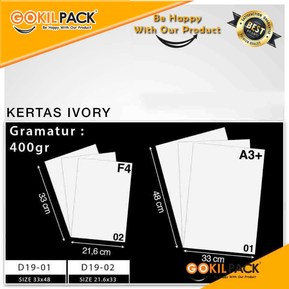 KertasS|Lembaran|Murah|Ivory|Printing|Karton|400 Gr|D19