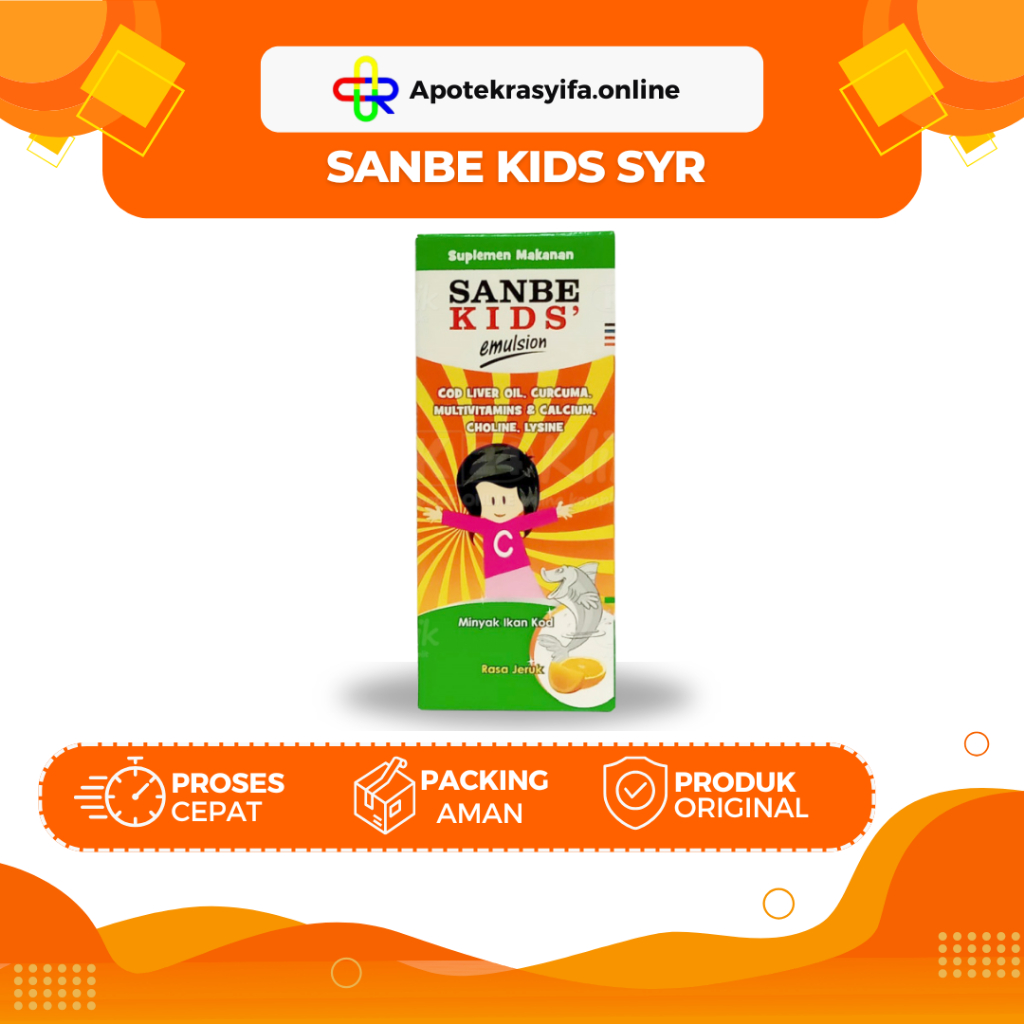 Sanbe Kids Emulsion 200ml - Vitamin Daya Tahan Tubuh Otak Anak