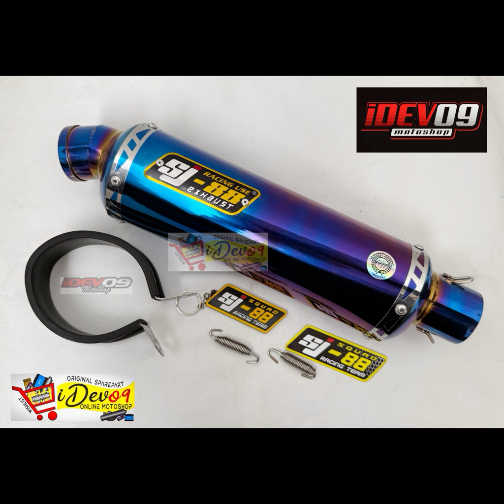 Knalpot Canister Original Sj88 Tipe Oval Blue Violet