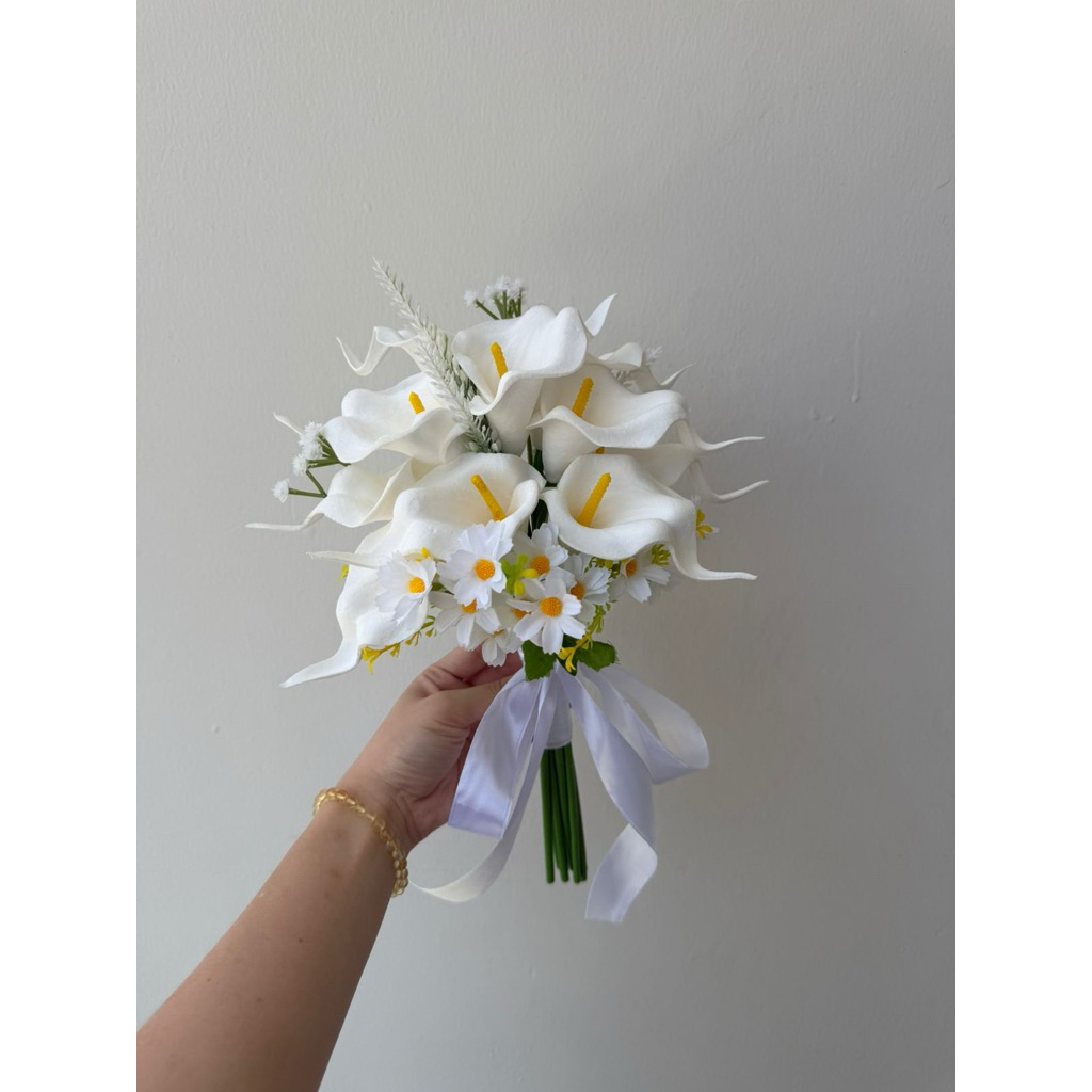 [Hello.Missflorist] Bouquet Bunga Tulip Lily Artificial wedding
