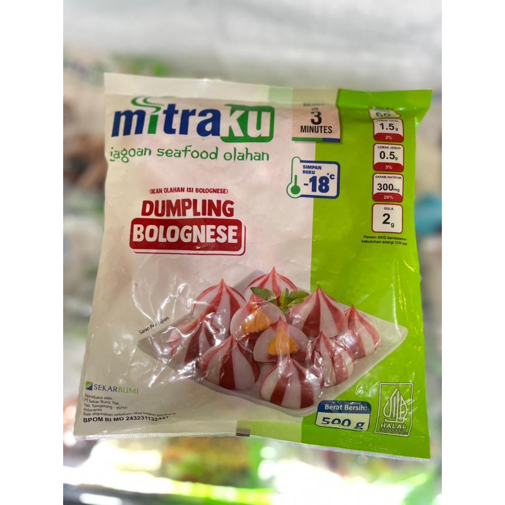 Mitraku Bolognese Dumpling 500gr - Dumpling Ikan isi Saus Bolognese