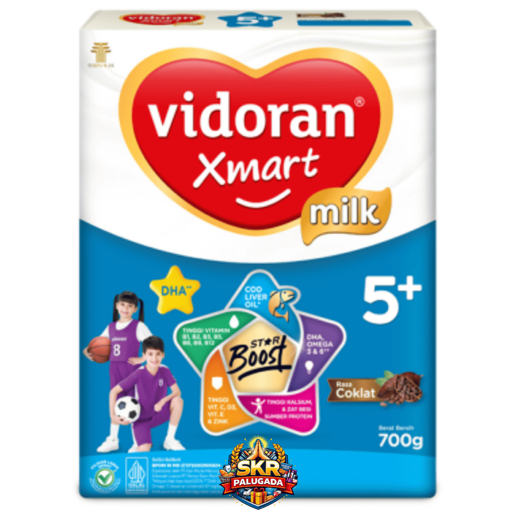 vidoran Xmart 5+ Susu Pertumbuhan Anak 5-12 Tahun Cokelat 700 g