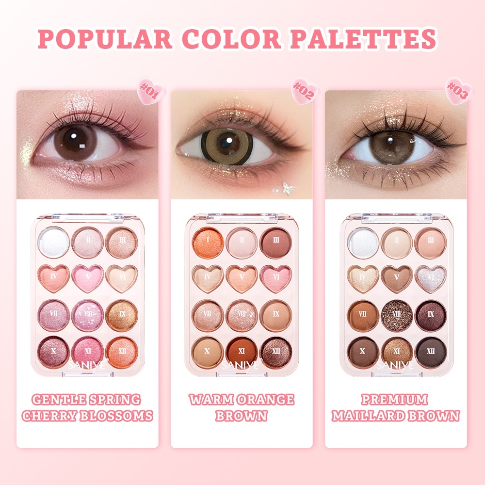 SANIYE-SANIYE EYES OF ENCHANTMENT-SANIYE EYESHADOW 12 COLOR-SANIYE PALETTE