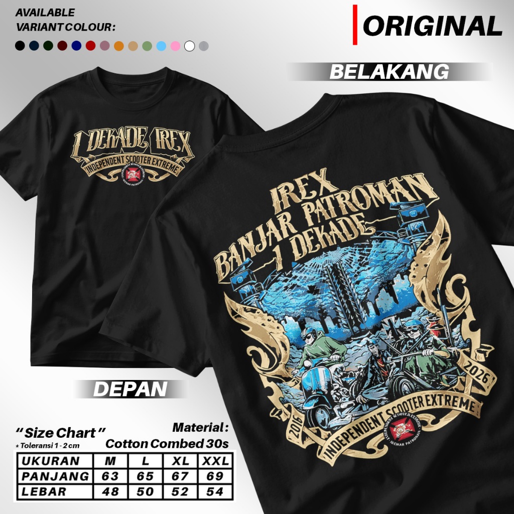 Kaos Official 1 Dekade IREX Banjar Patroman 2026