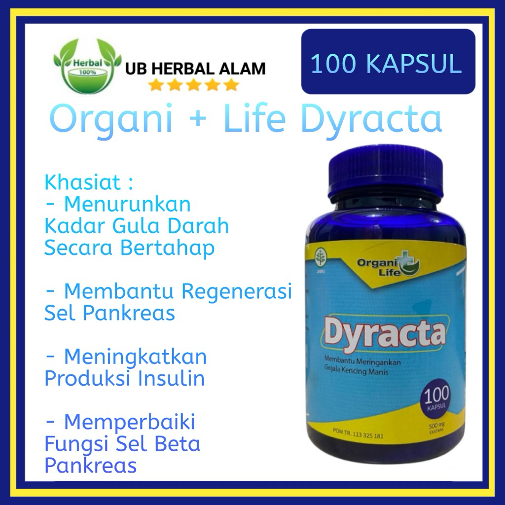 Dyracta 100 Kapsul / Obat Diabetes Kencing Manis