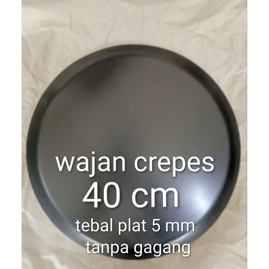 wajan krepes baja bulat 30cm wajan bulat wajan kebab wajan lumpia preabot alat dapur teflon