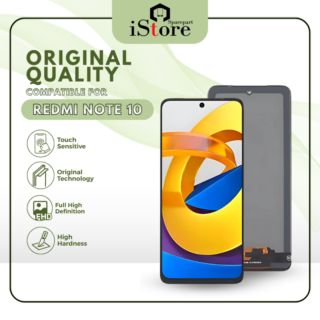 iStore - Layar Lcd HFIX For Ponsel Redmi Note 10 / Note 10S 4G Oled Fullset Touchscreen Original