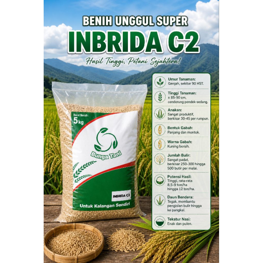 BENIH PADI INBRIDA C2 5KG TERBARU