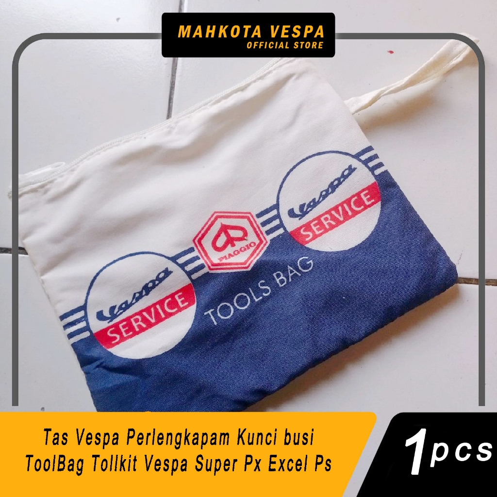 Tas Vespa Perlengkapam Kunci kunci busi ToolBag Tool Bag Tollkit Vespa Super Px Excel Ps