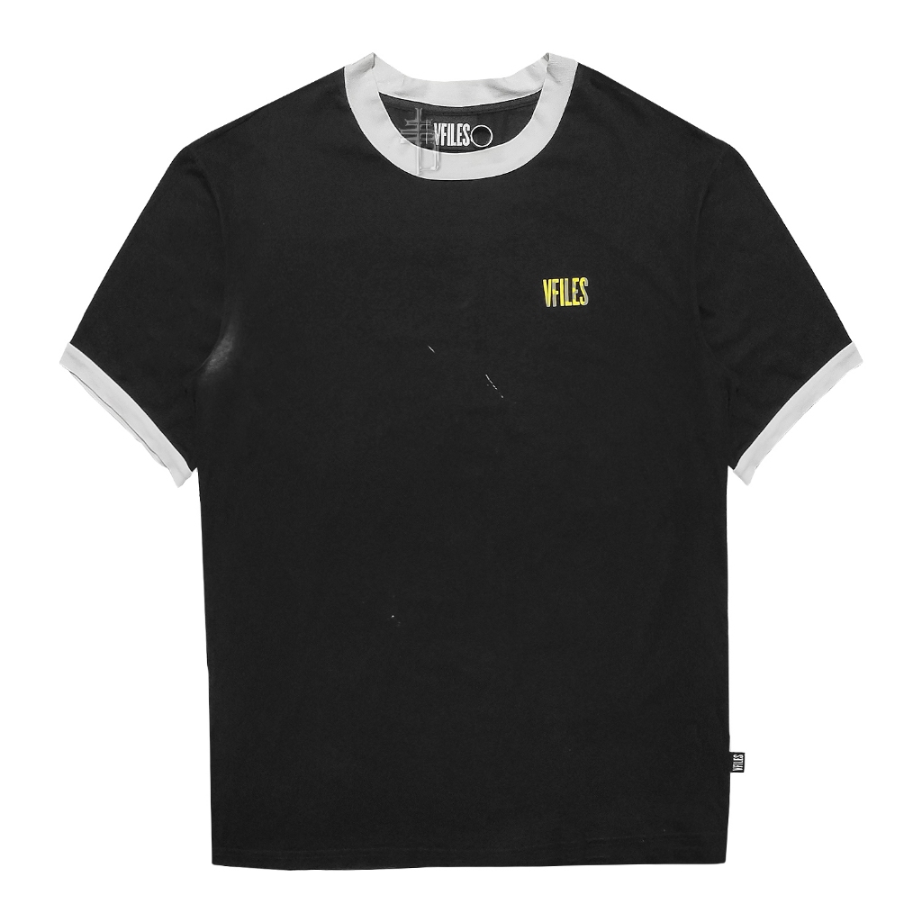 VFILES New York Scene Ringer Tee Black White Neon Logo Tee