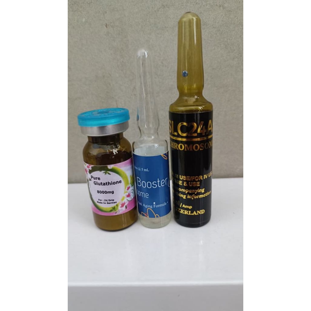 Paket slc platinum chromosome x pure pink x booster whitening