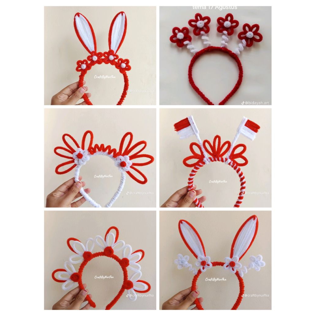 BANDO 17 AGUSTUSAN Bandana Bando Kawat Bulu 17 Agustusan
