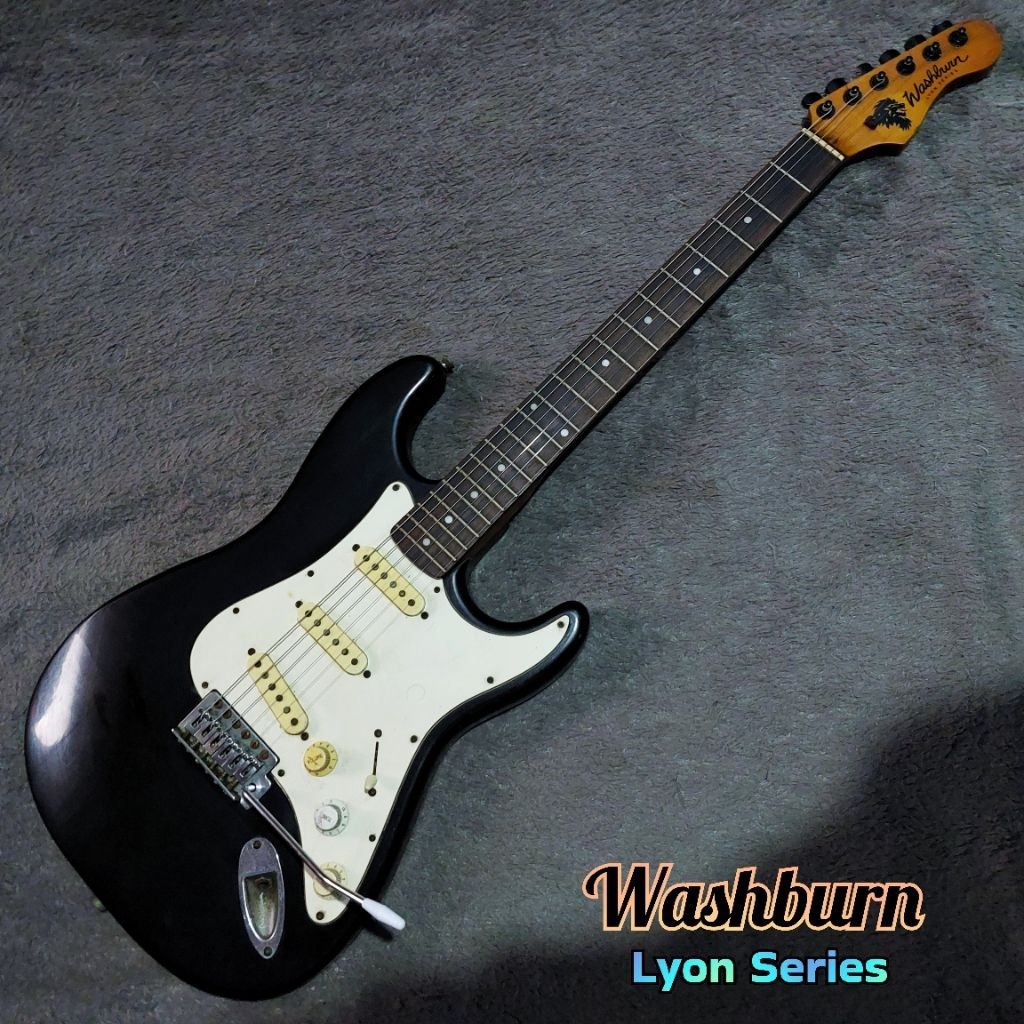gitar listrik washburn lyon series stratocaster gitar original gitar bekas