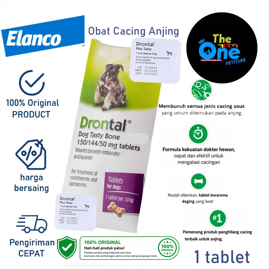 Obat Cacing Anjing Obat CACING DRONTAL ANJING DRONTAL DOG