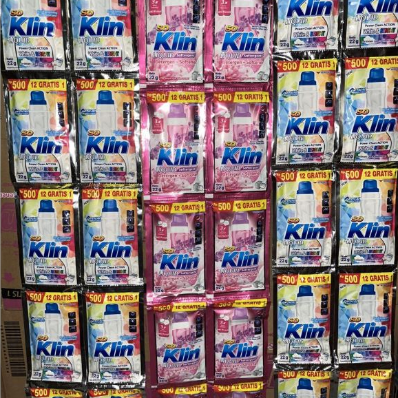 5 PCS Soklin Liquid 500an Detegent Cair sachet/Soklin Liquid 500/Soklin Cair