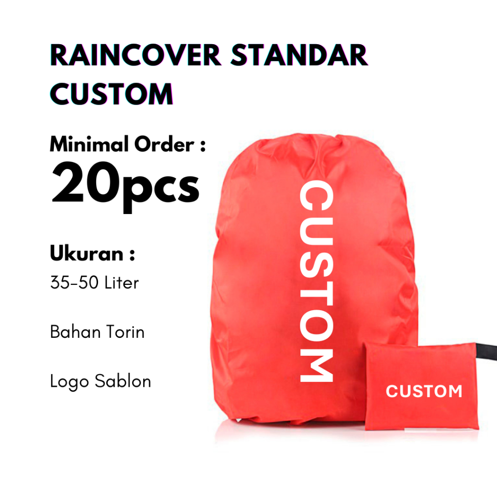 Rain Cover Custom Logo Cover Bag 35-50 Liter