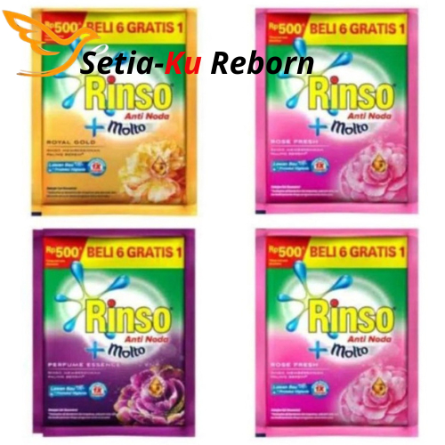 ( 1 sachet ) rinso cair kemasan 500 an (20 ML) hemat sabun cair random Rinso Cair Sachet 500