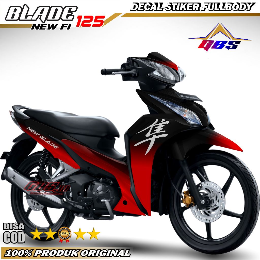Decal Blade New 110 / 125 Stiker Variasi Full Body Motor Blade 125 New Fi Sticker Blade r 125 Fi 201