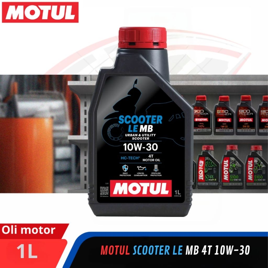 OLI MOTUL SCOOTER LE 10W-30 1L untuk ALL MATIC beat, vario 110/125/150/160, PCX 150/160 mio, nmax, x