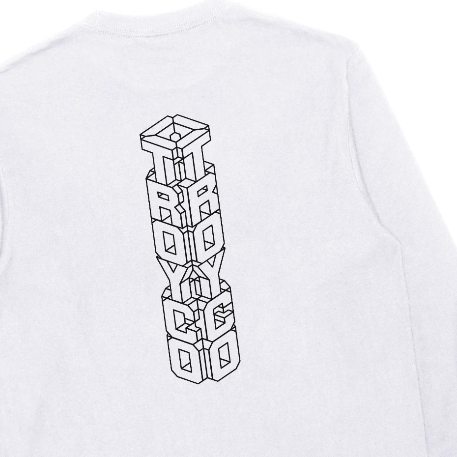 Troy Company Kaos Pria Lengan Panjang Putih - Block Longsleeve White LSD 3610