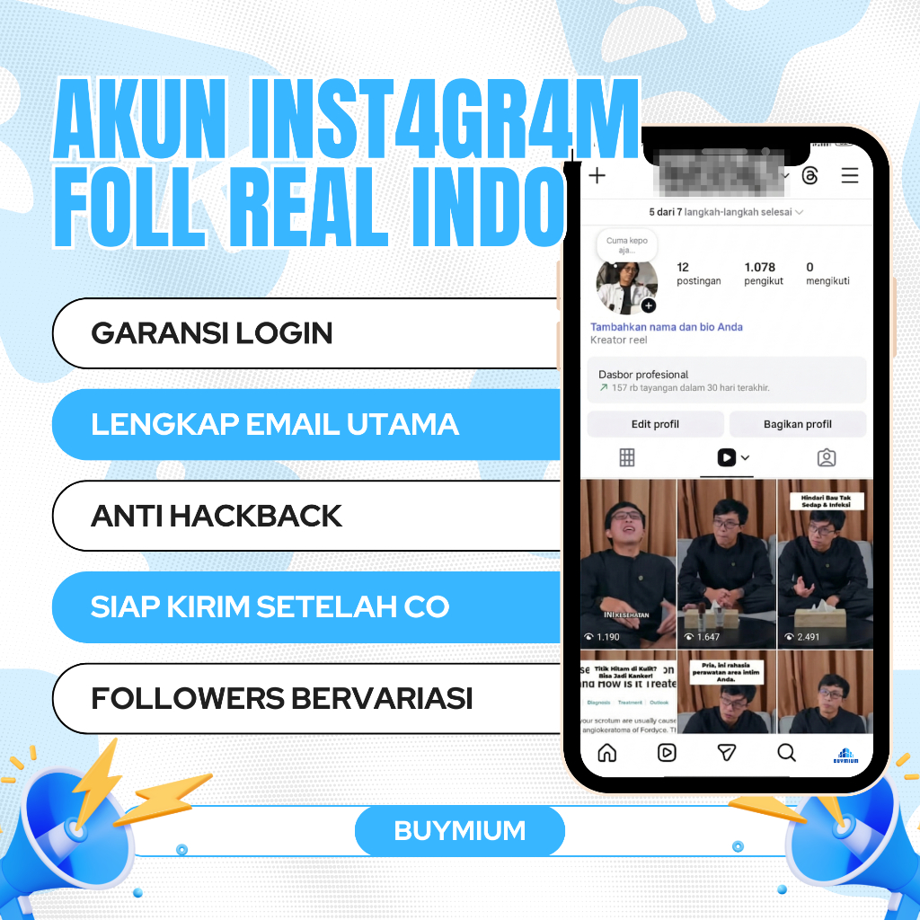DIJUAL CEPAT AKUN INSTAGRAM 1K-10K FOLLOWERS