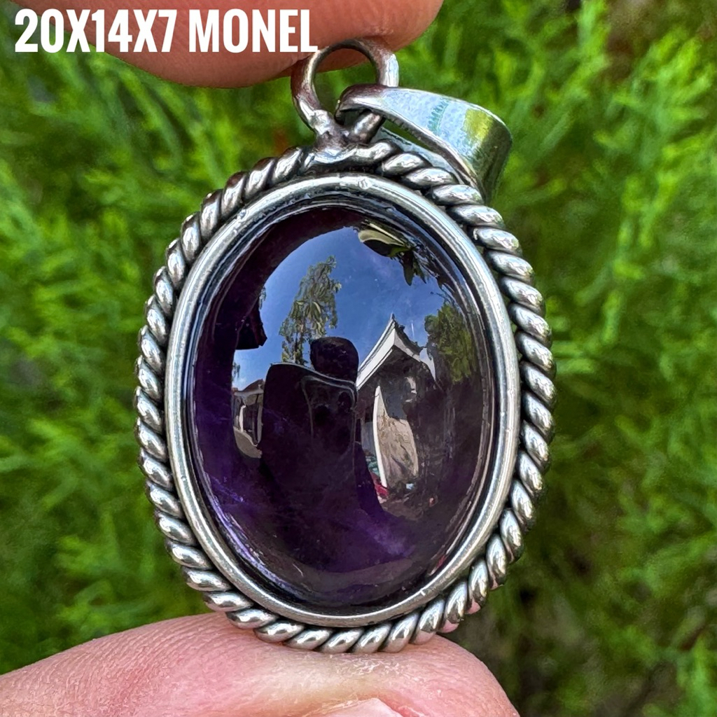 Liontin Batu Akik Natural Kecubung (Amethyst)