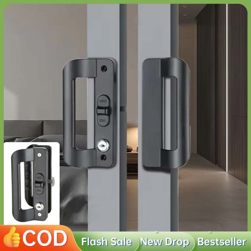 Gagang Pintu Geser Handle Pintu Sliding Kunci Pintu Sliding Tarikan Pintu Geser Set Aluminium Garans