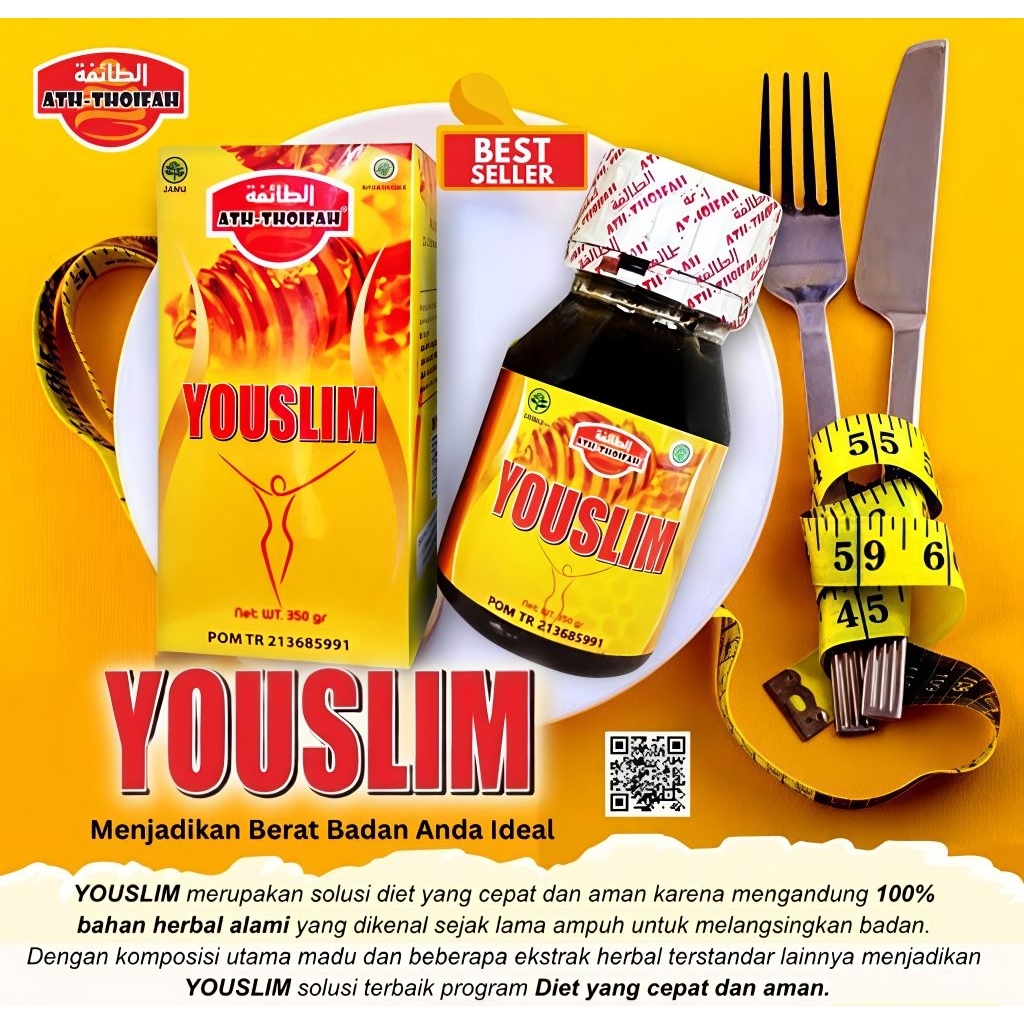 Madu Diet YouSlim You Slim Formula Pelangsing Aman Diet Herbal 350 Gram BPOM Halal