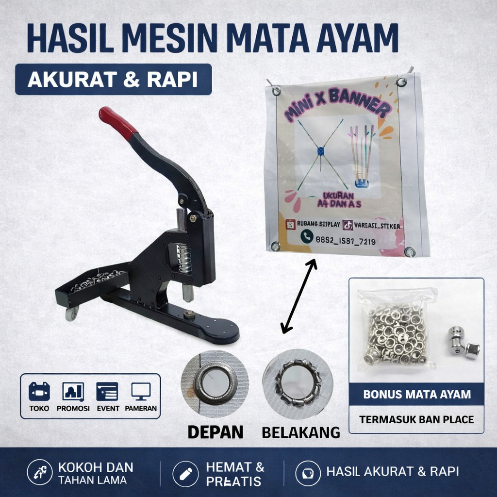 [ready stock] Mesin Mata Ayam Manual/Hand Press/Eyelet/Alat Press Mata Ayam/Ring Mata Ayam/Ring Bolo