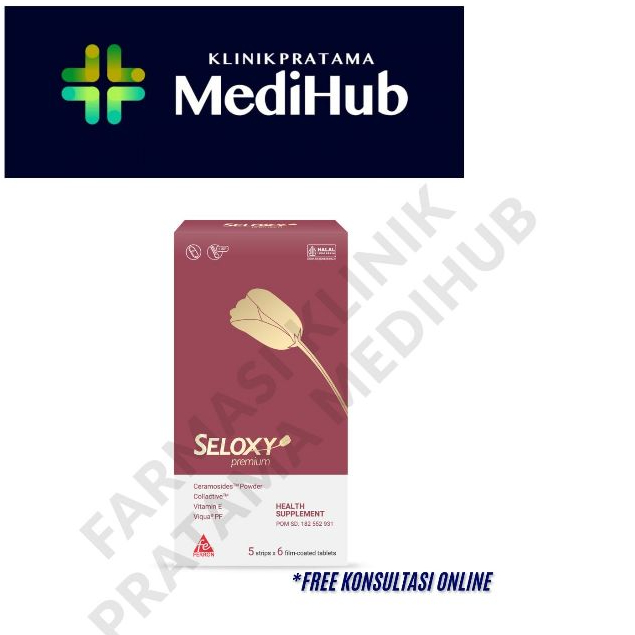 SELOXY PREMIUM Suplemen Kulit - Ceramosides Collactive Viqua PF Vitamin E @10tab