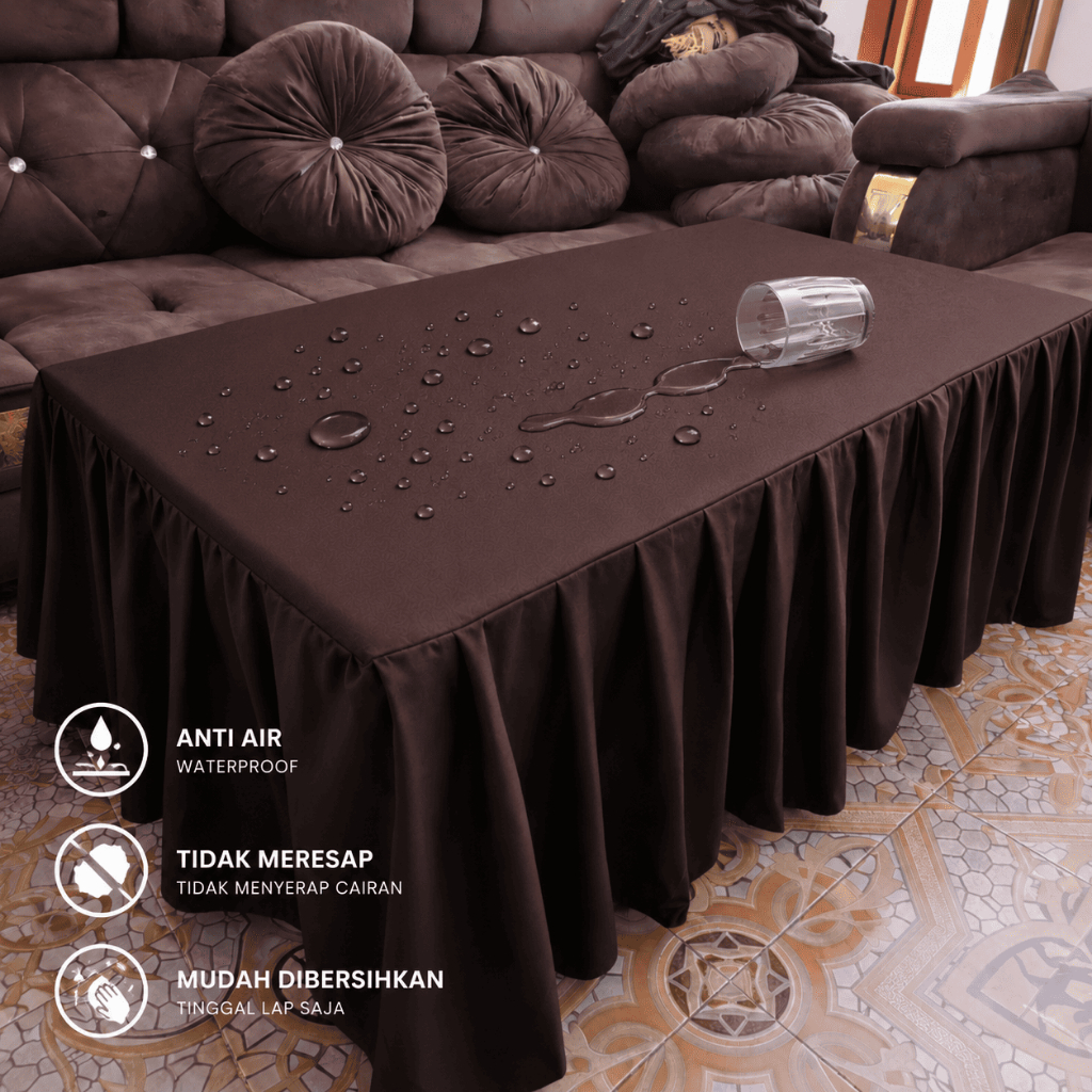 Taplak Meja Anti Air Waterproof Model Rempel Untuk Ruang Tamu