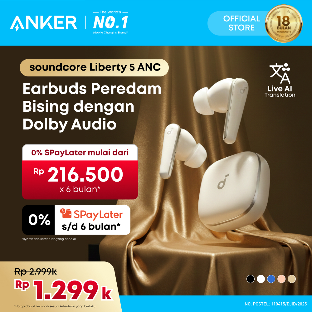Soundcore Liberty 5 ANC by Anker, Noise-Cancelling Wireless Earbuds, 2x Stronger Voice Reduction, Re